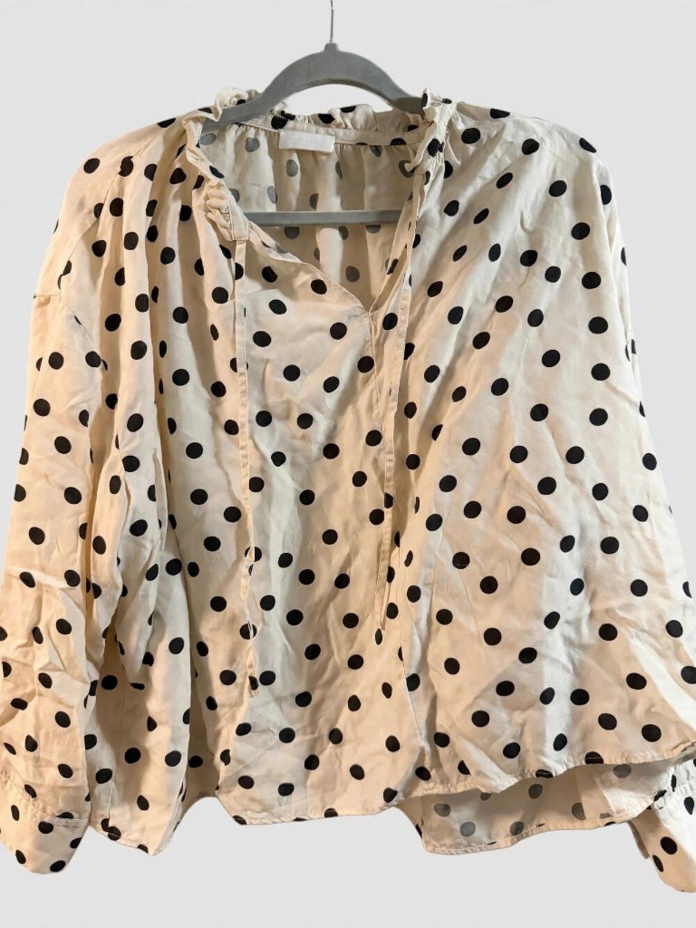 BELLEROSE CREAM POLKA DOT BLOUSE